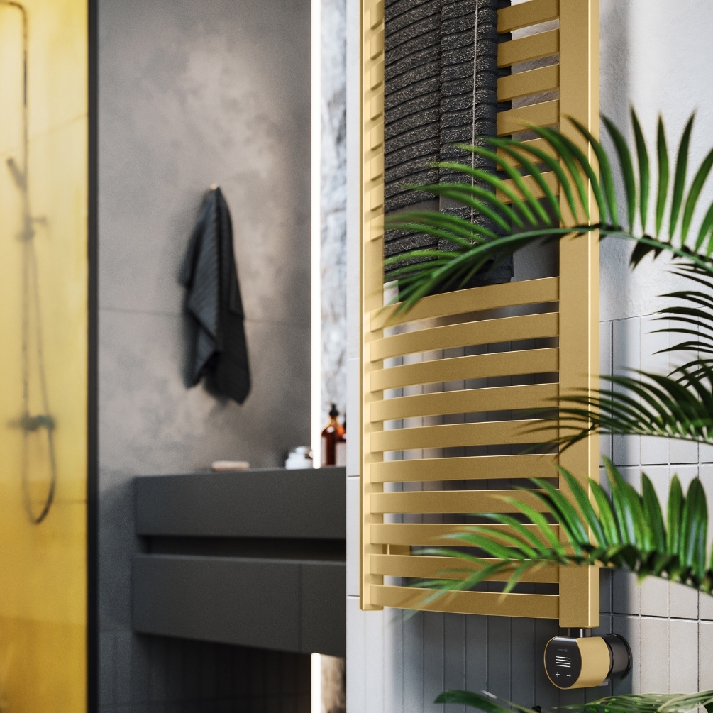 Terma Dexter Brass 1760 Electric Towel Rail/Element | Sanctuary